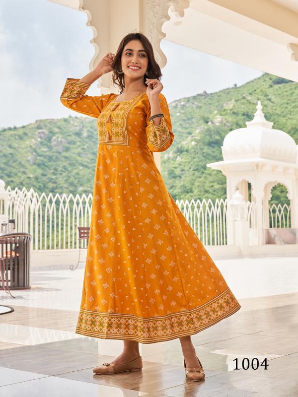 Banwery Queen 1 Fancy Wear Long  Rayon Anarkali Kurti Collection